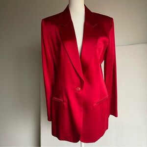 Karen Kane Lifestyle Vibrant Red One-button Blazer in Size 10
